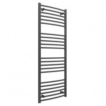 Signature Paragon Curved Heated Towel Rail 1600mm H x 500mm W - Anthracite | Product Image