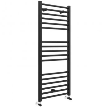 Signature Paragon Straight Heated Towel Rail 1200mm H x 500mm W - Matt Black | Product Image