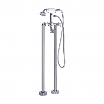 Signature Greenwich Freestanding Bath Shower Mixer Tap with Shower Kit - Chrome