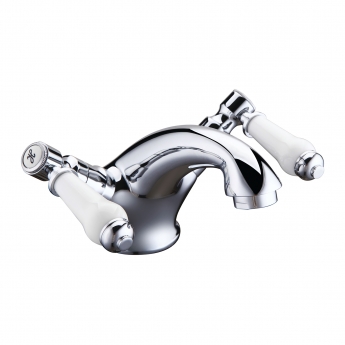Signature Hampstead Basin Mixer Tap Dual Handle with Waste - Chrome