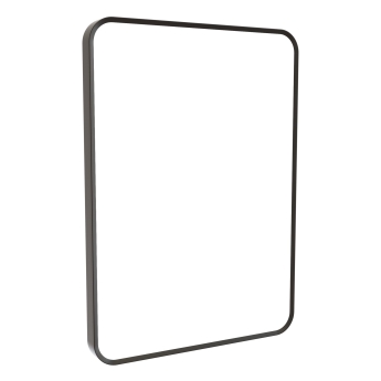 Signature Harper Front-Lit LED Bathroom Mirror with Demister Pad 700mm H x 500mm W - Black | Product Image