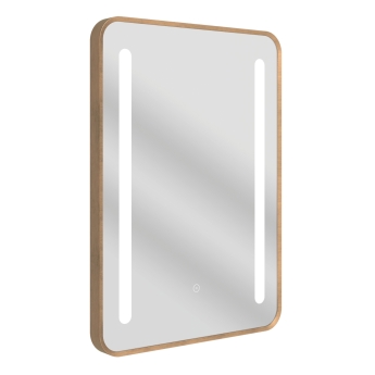 Signature Harper Front-Lit LED Bathroom Mirror with Demister Pad 700mm H x 500mm W - Brushed Bronze | Product Image