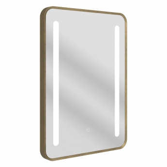 Signature Harper Front-Lit LED Bathroom Mirror with Demister Pad 700mm H x 500mm W - Brushed Bronze | Product Image