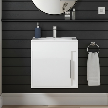 Signature Helsinki 500mm 1-Door Wall Hung Vanity Unit