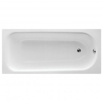 Signature Heracles Rectangular Single Ended Steel Bath 1600mm x 700mm - 2 Tap Hole