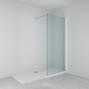 Signature Horizon Wetroom Glass Shower Screen 1920mm H x 800mm W - Silver | Product Image