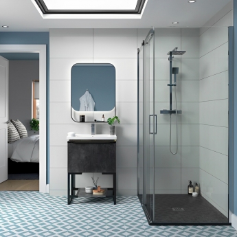 Signature Icon Sliding Door Rectangular Shower Enclosure 1000mm x 700mm - 8mm Glass