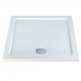 Signature Inca Square Low Profile Shower Tray with Waste 800mm x 800mm - White
