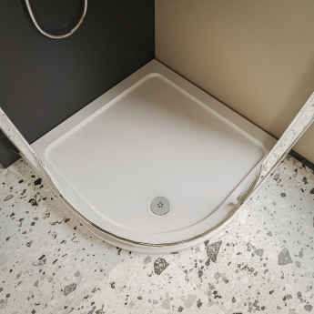 Signature Core40 Quadrant Shower Tray with Waste 800mm x 800mm - White