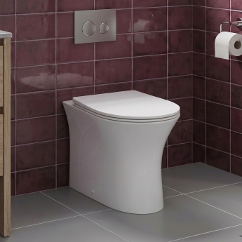 Signature Indus Rimless Back to Wall Toilet (inc Soft Close Slim Seat) | Product Image