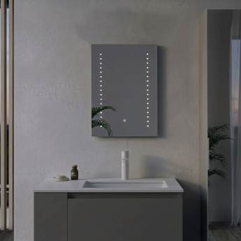 Signature Isabella Front-Lit LED Bathroom Mirror with Demister Pad 700mm H x 500mm W | Product Image