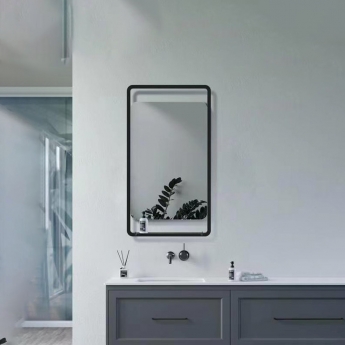 Signature Isla Rectangular Bathroom Mirror with Shelf 900mm H x 500mm W