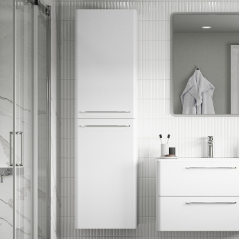 Signature Kalmar 450mm Wall Hung 2-Door Tall Storage Unit