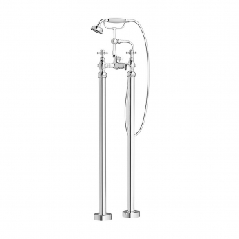 Signature Kensington Freestanding Bath Shower Mixer Tap with Shower Kit - Chrome