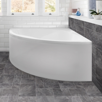 Signature Cove Double Ended Corner Bath 1350mm x 1350mm (inc Panel)