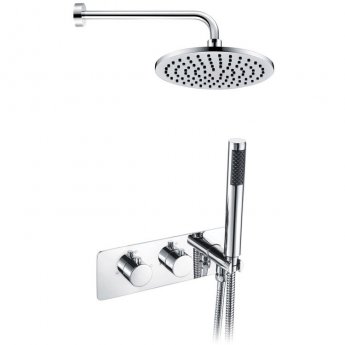Signature Revive Pack Two Outlet Concealed Shower Valve Dual Handle with Handset + Fixed Head - Chrome