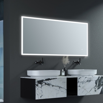 Signature Luca Surround-Lit LED Bathroom Mirror with Demister Pad 600mm H x 1200mm W | Product Image