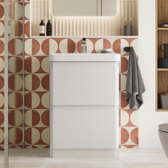 Signature Lucille 605mm 2-Drawer Floor Standing Vanity Unit | Product Image