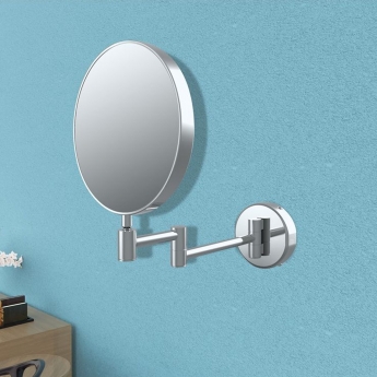 Signature Lucy Round Cosmetic Bathroom Mirror - Chrome