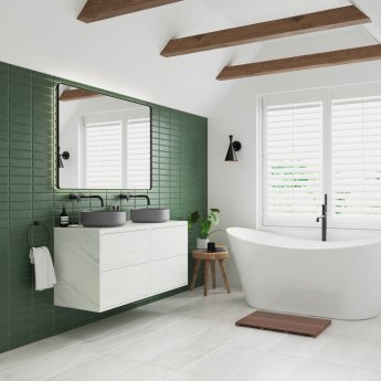 Signature Olmec Round Countertop Basin with Unslotted Waste 360mm Wide 0 Tap Hole - Matt Grey