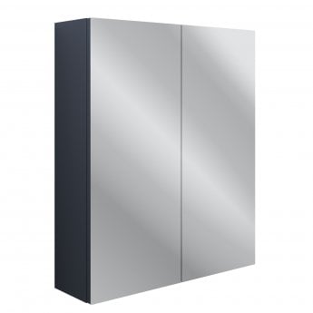 Signature Malmo 2-Door Mirrored Bathroom Cabinet 600mm Wide - Indigo Ash