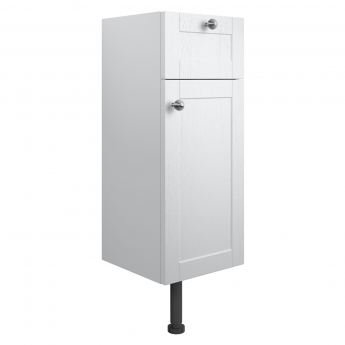 Signature Malmo Floor Standing 1-Door and 1-Drawer Base Unit 300mm Wide - Satin White Ash