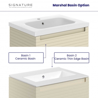 Signature Marshal 600mm 1-Drawer Wall Hung Vanity Unit