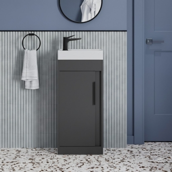 Signature Helsinki 400mm 1-Door Floor Standing Vanity Unit