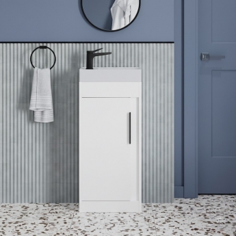 Signature Helsinki 400mm 1-Door Floor Standing Vanity Unit