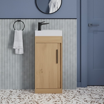 Signature Helsinki 400mm 1-Door Floor Standing Vanity Unit