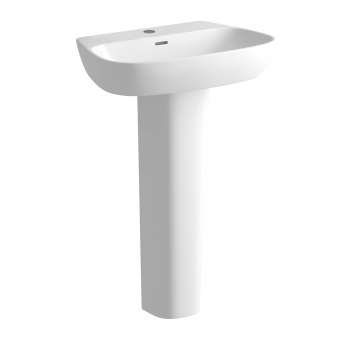 Signature Maya Basin and Full Pedestal 600mm Wide - 1 Tap Hole