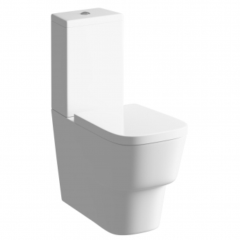 Signature Maya Back to Wall Close Coupled Toilet with Push Button Cistern - Soft Close Seat