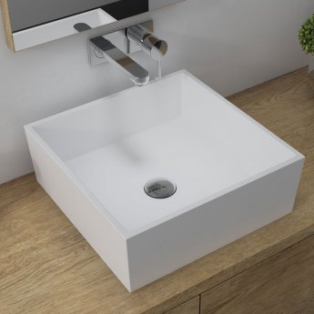 Signature Treviso Square Countertop Basin 426mm Wide - 0 Tap Hole