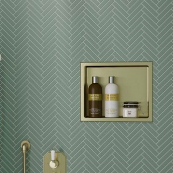 Signature Shower Niche 305mm H x 360mm W - Brushed Brass