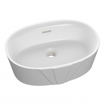 Signature Motif Sit-On Countertop Basin 460mm Wide 0 Tap Hole - White