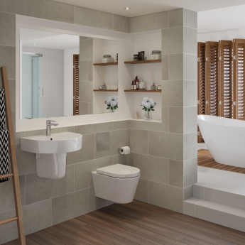 Signature Nazca Swirlux Rimless Wall Hung Toilet (inc Soft Close Seat) | Product Image