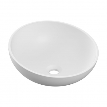 Signature Nexus Round Countertop Basin 380mm Wide 0 Tap Hole - White | Product Image