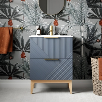 Signature Nouveau 615mm 2-Drawer Floor Standing Vanity Unit | Product Image