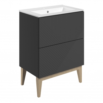 Signature Nouveau 615mm 2-Drawer Floor Standing Vanity Unit | Product Image