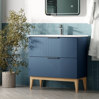 Signature Nouveau 815mm 2-Drawer Floor Standing Vanity Unit