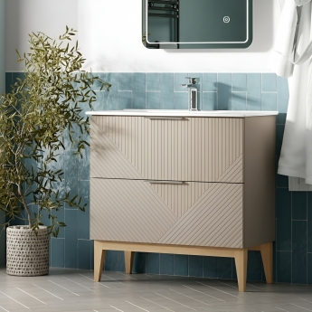 Signature Nouveau 815mm 2-Drawer Floor Standing Vanity Unit