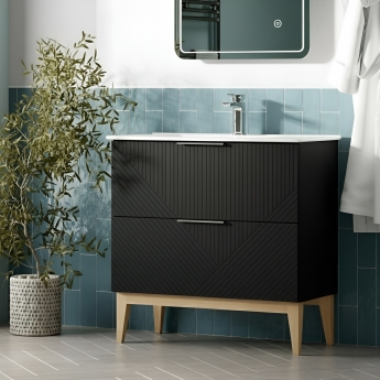 Signature Nouveau 815mm 2-Drawer Floor Standing Vanity Unit