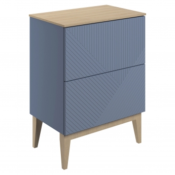 Signature Nouveau 610mm 2-Drawer Floor Standing Vanity Unit with Maple Oak Countertop