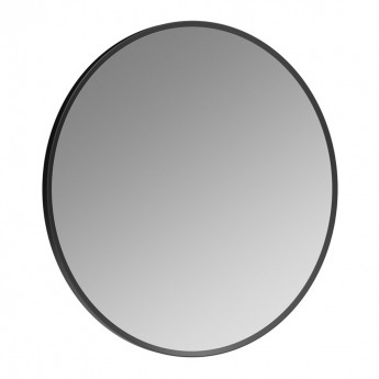 Signature Olivia Round Bathroom Mirror 600mm Diameter - Matt Black