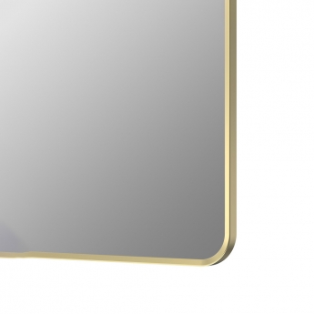 Signature Olivia Rectangular Bathroom Mirror 800mm H x 600mm W - Brushed Brass