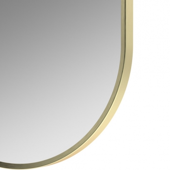 Signature Olivia Oblong Bathroom Mirror 800mm H x 400mm W - Brushed Brass