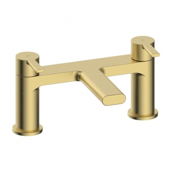 Signature Onyx Bath Filler Tap Pillar Mounted - Brushed Brass