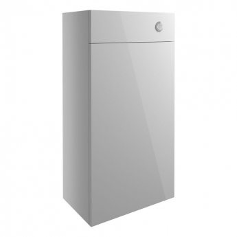 Signature Oslo Slim Back to Wall WC Toilet Unit 500mm Wide - Light Grey Gloss