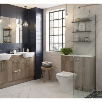 Signature Oslo Floor Standing 1-Door Slim Base Unit 300mm Wide - Nebraska Oak