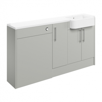 Signature Oslo RH 3-Door Combination Unit with Basin 1542mm Wide - Light Grey Gloss | Product Image